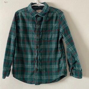 Cat&jack boys green button down flannel